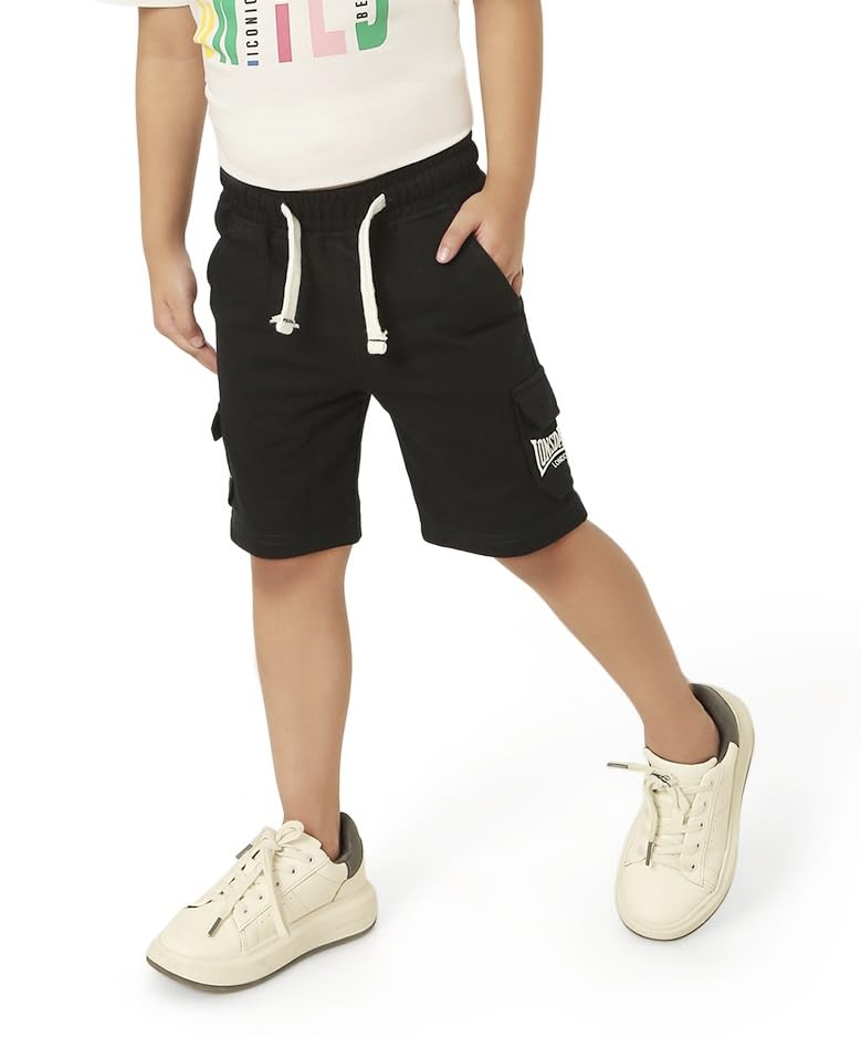 The HOTDOG Co.BROOKLYN THE HOTDOG CO. Boys' Cotton Shorts – Casual & Comfortable Kids' Summer Shorts, Sports & Play | Regular Fit | Breathable Fabric | Colors: Navy & Black