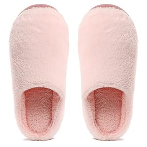 DRUNKEN Slipper For Women’s Flip Flops Winter Slides Home Open Toe Non Slip Pink- 5-6 UK