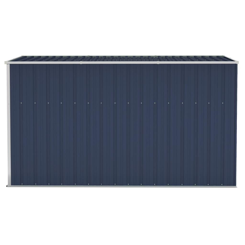 vidaXL Cobertizo para montaje en pared, acero galvanizado y metal, almacenamiento de jardín para herramientas, muebles, equipo, antracita, duradero, resistente a la intemperie y seguro