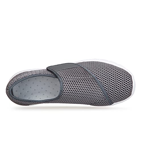 Image of LEADER SHOW Men's Casual Comfort Walking Shoes Ultralight Flats Non-Slip Hook & Loop Fashion Sneakers