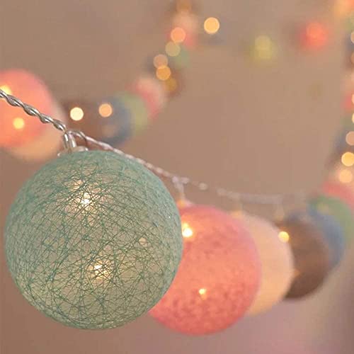 Luci Decorative con Palline di Cotone a Led per