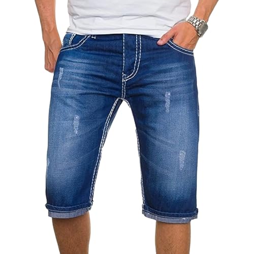 Short en jean extensible homme ajustée bermuda denim stretch