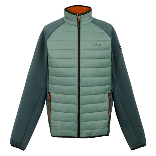 Regatta Herren Jacke Outdoorjacke Clumber IV Hybrid, Farbe:Grün, Artikel:-HU9 Glacier/Stormy Weather, Größe:M