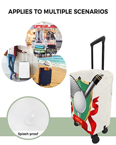 Travel Luggage Cover Large Suitcase Cover Fit for 26-28 Inch Luggage Luggage Protector Suitcase Cover Scratchproof Simple Golf Sport Theme Beige Luggage Cover Protector for Suitcase4