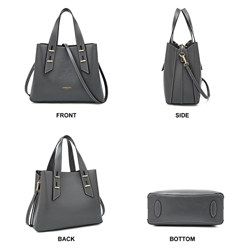 Image of LAORENTOU Women Crossbody Handbags Genuine Leather Satchel Handbags for Women Top-handle Shoulder Tote Purses