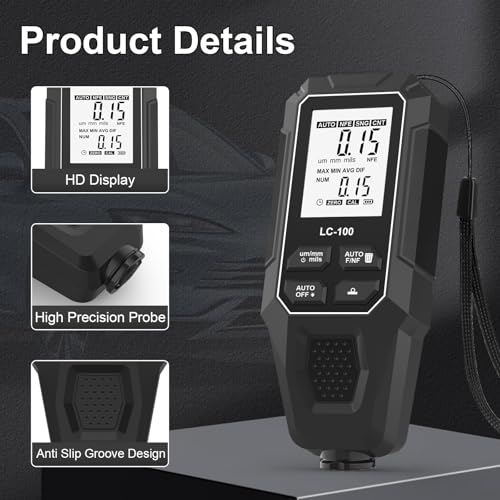 Medidor digital de grosor de recubrimiento 0-2000μm miniatura 7
