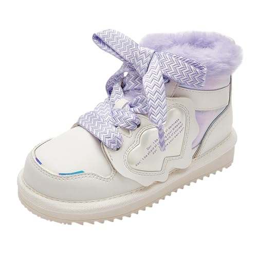 Balabala Little Girls' Fashion Warm Fur Hook and Loop Winter Boots