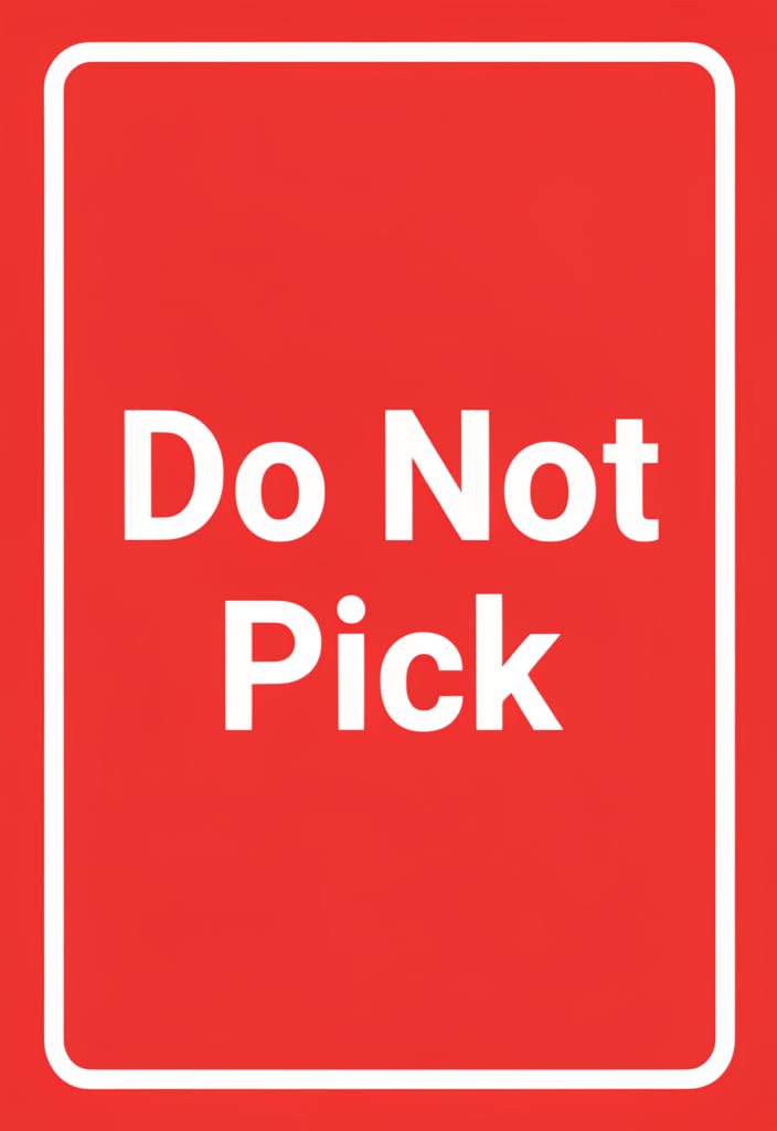 peiyeety DoPick Tin Sign 12x8 Inch, Red and White Warning Metal Sign, Funny Novelty Wall Decor for Home, Garage, Workshop, Office, Farm, Gift Idea
