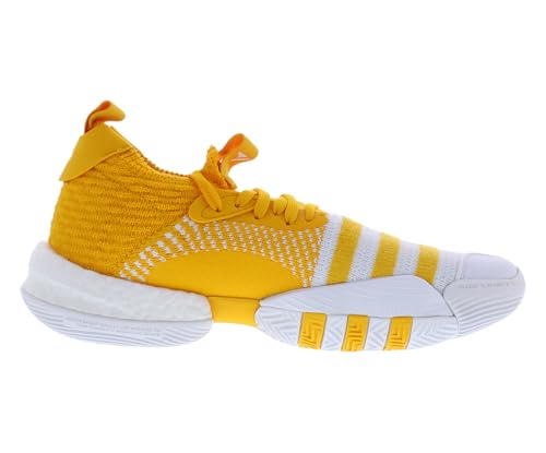 Image of adidas SM Trae Young 2 Unisex Shoes Size 10, Color: White /Yellow-White