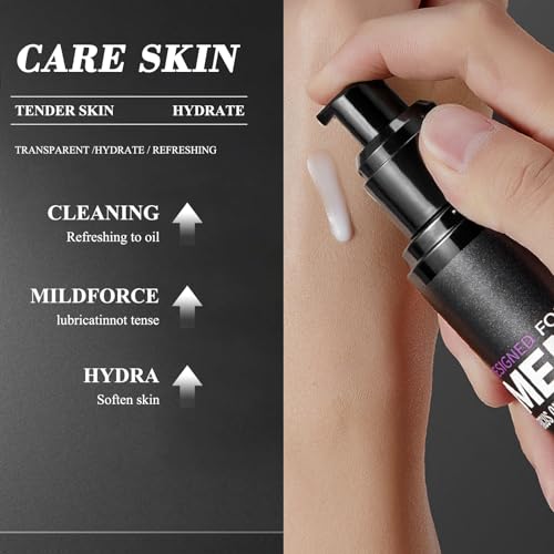 INBOLM Mens Skincare Gift Set,4PCS Men Face Care Kit Gift Set Includes Men's Face Wash Lotion Face Mask Skin Care Men Control Oil Skincare Moisture & Hydrate Clean Pore to Improve Face - Image 5