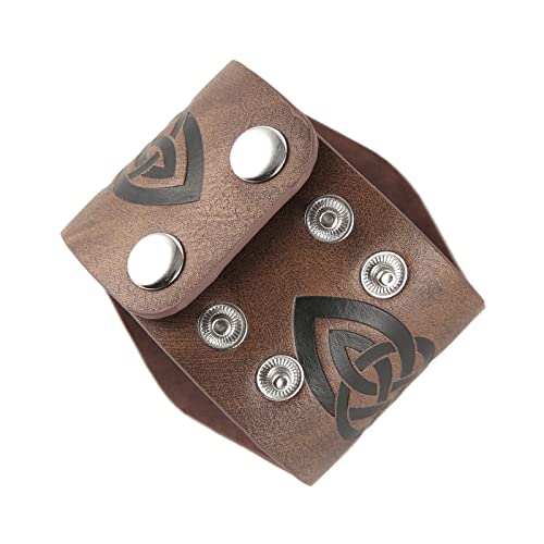 Hzman Medieval Nordic Viking Compass Vegvisir Premium Pu Leather Bracelet 7.5Inches-8.5Inches #TOP4