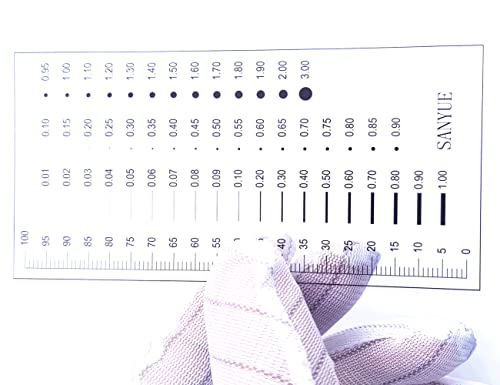 Image of High Precision 1 Micron SEC Size Estimation Chart Transparency Defect Diameter Area Measure 1 /5 /10 Pieces Pack (10, 1)