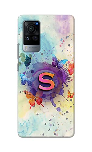 Image of PRINTFIDAA� Printed Hard Back Cover Case for Vivo X60 Pro Back Cover (Alphabet S) -2808