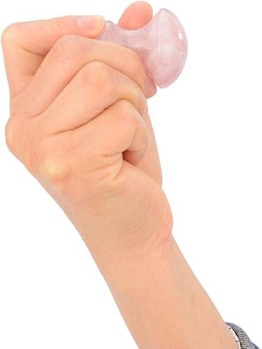 Vista 6 de Gua Sha Scraping Stone Gua Sha Herramienta de masaje, cuarzo rosa natural en forma de S GuaSha Tabla de raspar - Antienvejecimiento, herramientas