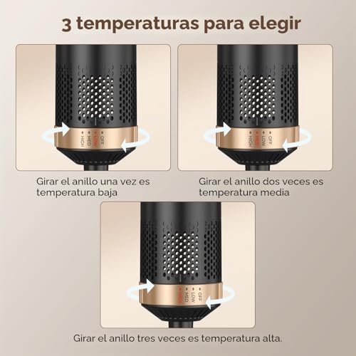 Secador 5 en 1 para cabello dañado que busca secado sin calor extremo 6