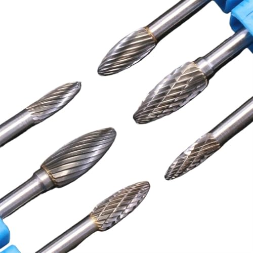 Fresa rotativa carburo tungsteno doble corte 6x14mm miniatura 5