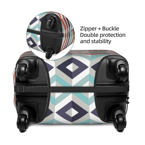 Zig Zag Lines Print Luggage Suitcase Cover Protector Luggage Washable Covers With Concealed Zipper4