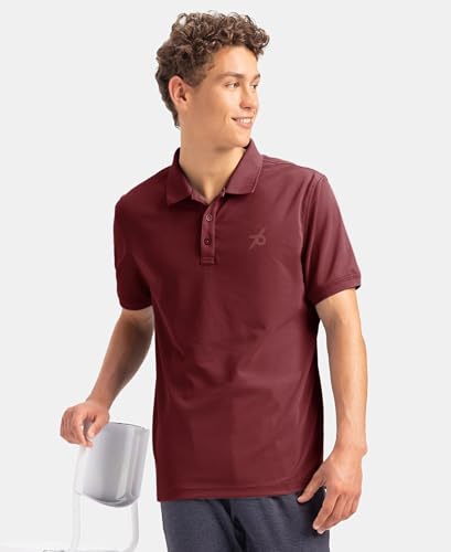 Image of Jockey AM38 Men Microfiber Fabric Solid Half Sleeve Polo T-Shirt with StayDry & StayFresh Technology