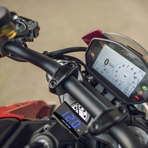 Indicador de batería de motocicleta con pantalla digital precisa y voltímetro mini impermeable 6