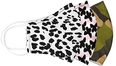Bling Jewelry Mix Animal Floral Camouflage Urban Print Face Mask Nose Clip Filter Pocket 3 PK