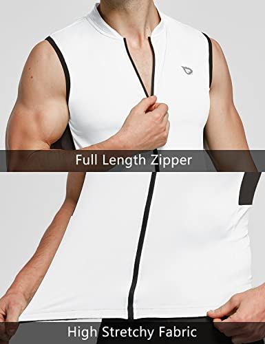 BALEAF Men's Sleeveless Cycling Jersey Road Bike Shirt Bicycle Biking Tank Tops Full Zip Pockets SPF UPF50+ - Image 6