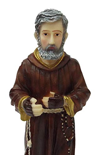 Imagem Escultura Padre Pio 20 Cm Resina