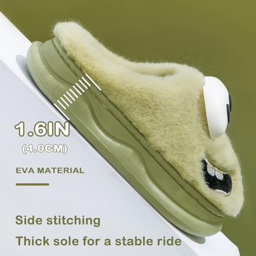 Tongue Slippers Couples, Kissing Slippers for Winter, Fluffy Warm Cute Cartoon Big Eye Dog Slipper, Comfortable and Non-Slip4