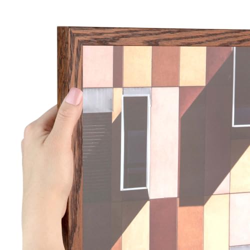 ArtToFrames 10x20 inch Walnut on Red Oak Wood Picture Frame, WOM0066-1343-YWAL-10x20