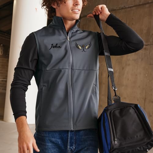 Custom Men's Soft Shell Vest - Design Your Own Logo, Text, or Design (ST981)2