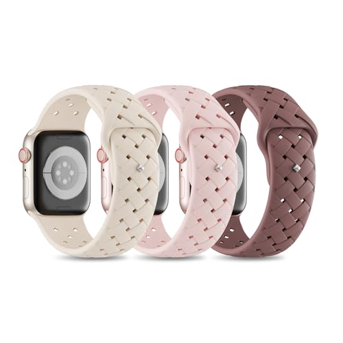 【3枚入り】 アップルウォッチ バンド コンパチブル Apple Watch バンド 38mm 40mm 41mm 42mm 44mm 45mm 46mm 49mm, 交換スポーツストベルト 柔らかいシリコン素材 通気性 に対応 Series 10 9 8