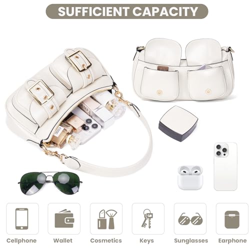 Image of Shoulder Bag for Women Y2k Purse Leather Hobo Tote Handbag Trendy Going Out Purse Crossbody Everyday Purse
