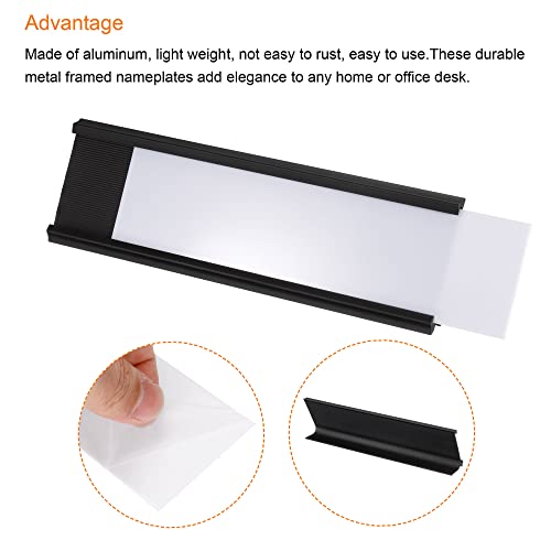 Support plaque de nom aluminium stable pour identifier clairement chaque bureau
