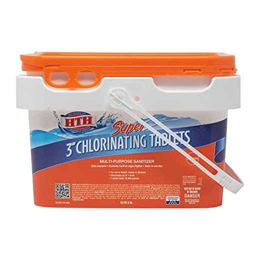 HTH 42042 Super 3" Tablets Swimming Pool Chlorine, 5 lbs