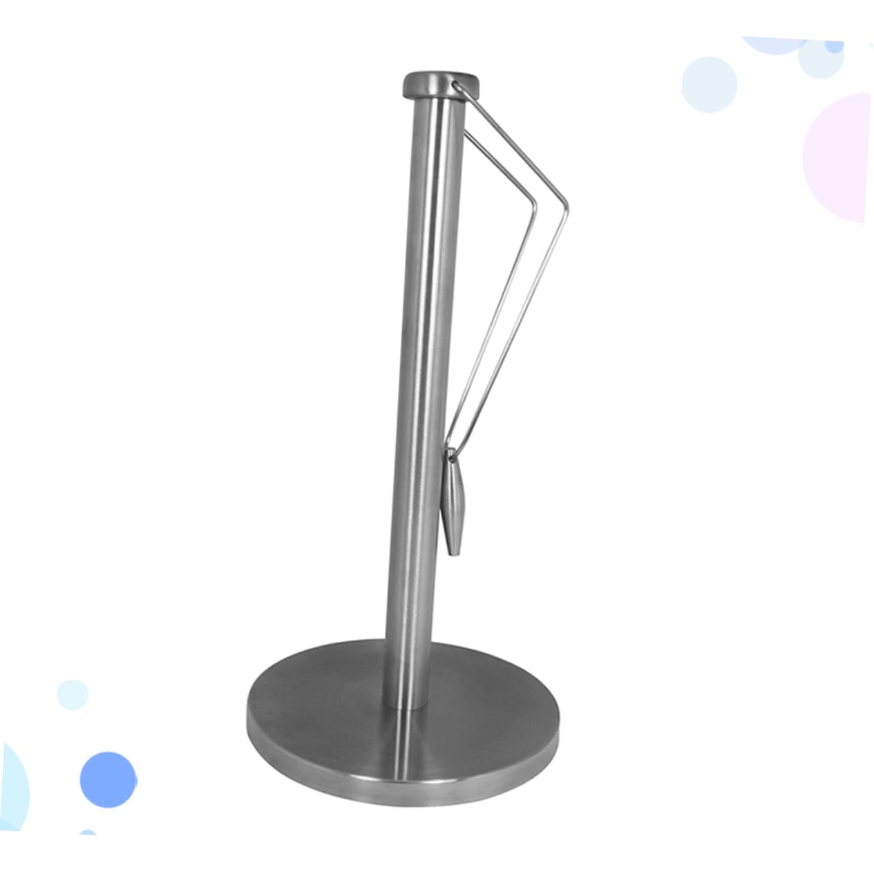 Portarrollos Vertical de Acero Inoxidable para Encimera de Cocina, Plata