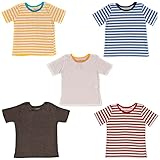 ITALIAN APPAREL - Toddler & Boys Shirts T-Shirts - Pack of 5-100% Cotton Imported - Kids Uniforms Clothes Basics Multicolor and Cool Printing tshirtsunderwear