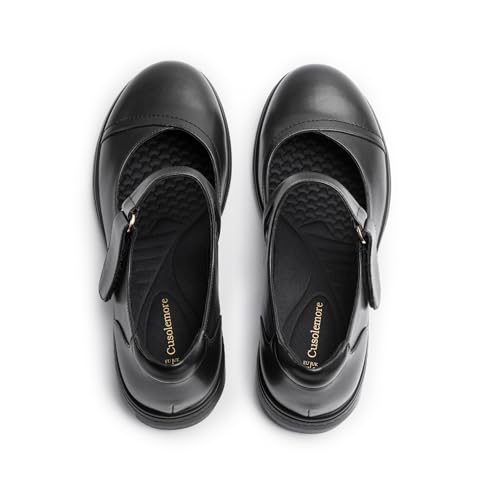 Women's Mary Jane Shoes with Arch Support, Closed Round Toe Mary Jane Flats for Women, Comfortable Dress Shoes for Work Office Casual Walking 6-113