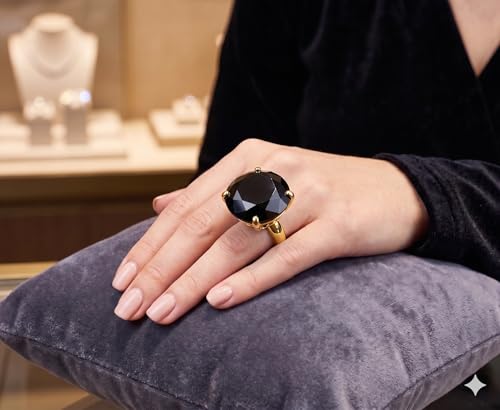 Anillo elástico mujer brillante moda maxi ajustable strass 3