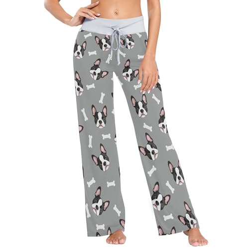 UWSG Boston Terrier Women's Lounge Pants XL