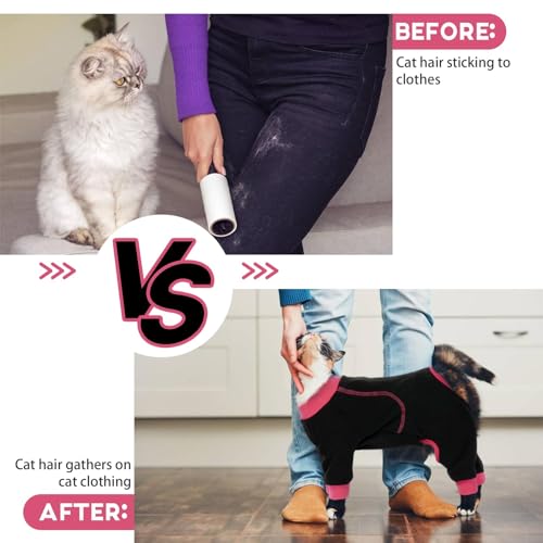 Bonaweite-Sticky-Hair-Cat-Clothes-Prevent-Lost-Hair-Onesie-Shirts-for-Cats-Only-Kitten-Pajamas-Costumes-Outfits-for-Pet-Cat-Recovery-Suit-for-Cats-or-Small-Dogs