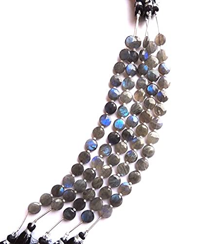 Perles labradorite bleue facettées de 10 mm pour création de bijoux