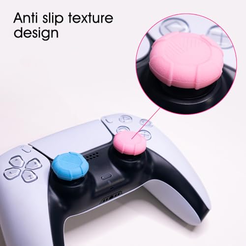 Image of PERFECTSIGHT Thumb Grip Caps for PS5 PS4 Xbox Series X /S Xbox One Switch PRO Controller Steam Deck 6 PCS Soft Rubber 3D Thumbsticks Button Joystick Cover Set, Black 6