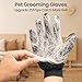 Pet Hair Remover Glove - Gentle Pet Grooming Glove Brush - Deshedding Glove - Massage Mitt with Enhanced Five Finger Design - Perfect for Dogs & Cats with Long & Short Fur - 1 Pack (Right-hand), Black