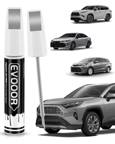 Image of 1J9 Celestial Silver Metallic Touch Up Paint Compatible with Toyota Exact Match 2 in 1 Touch up Paint for Chips and Nicks Repair