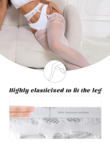 Suspender Tights Stockings for Women Sexy Lace Pantyhose with Garter Belt Plus Size XS-5XL4