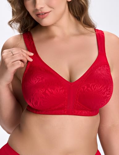 Image of Wingslove Women's Full Coverage Non Padded Comfort Minimizer Wire-Free Bra Plus Size