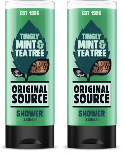 ORIGINAL SOURCE Mint and Tea Tree Shower Gel, 250 ml (Pack of 2)