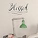 Blessed Wall Sticker | Home Decor Wall Decal | Large (21 x 13 inches) Inspirational Wall Quote Letters | Vinyl Wall Decals for Home or Office Decoration | Great for Living Room or Kitchen (Black)