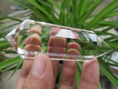 Miniatura 2 de 3.77 oz 12 lados estilo Vogel claro cuarzo cristal varitas punto zhenghong