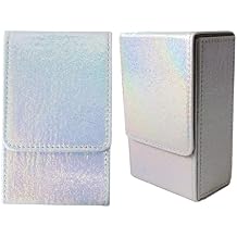 PU Leather Tarot Card Case Holder Magnetic Closure Protective Storage Box for Tarot & Oracle Cards, Durable Deck Organizer, Grey Moonlight