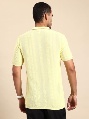 Image of Armisto Men's 100% Cotton Fancy Party Polo T-Shirt /Neutral Colour